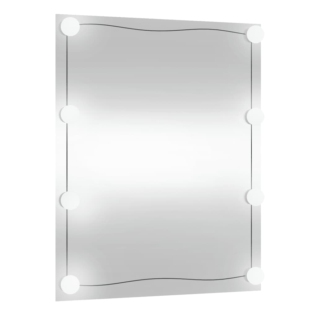 Sienas spogulis ar LED apgaismojumu, 50x60cm, stikls