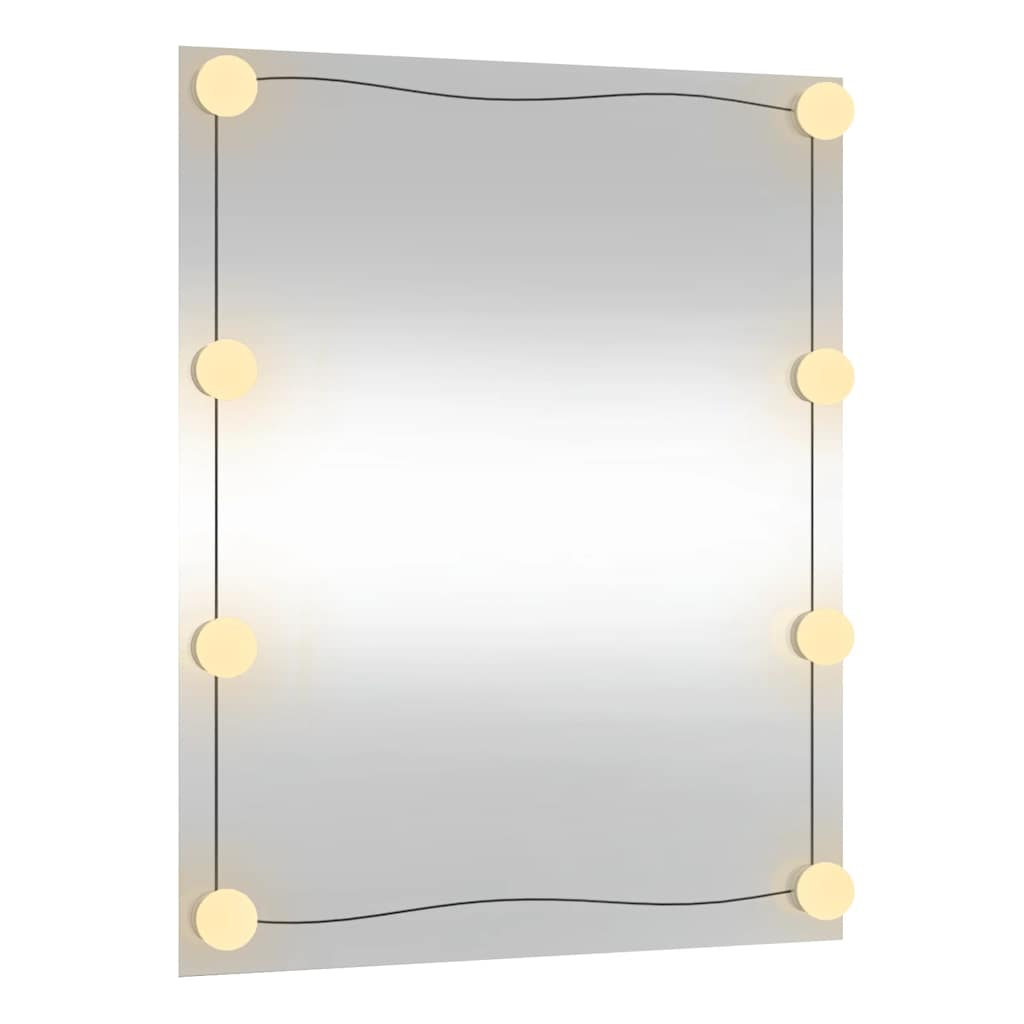 Sienas spogulis ar LED apgaismojumu, 50x60cm, stikls