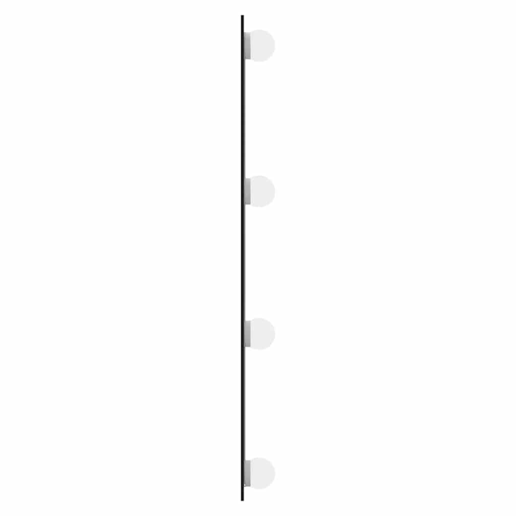 Sieninis veidrodis su LED lemputėmis, 50x80cm, stiklas