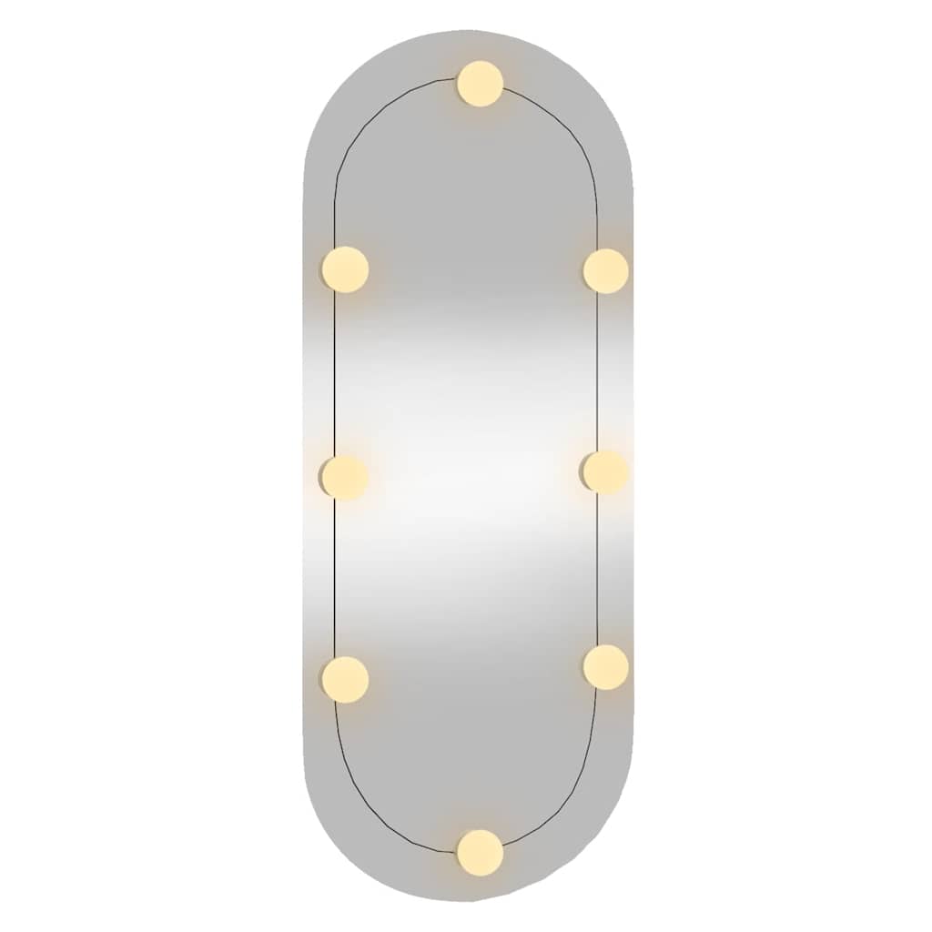 Sieninis veidrodis su LED lemputėmis, 30x70cm, stiklas
