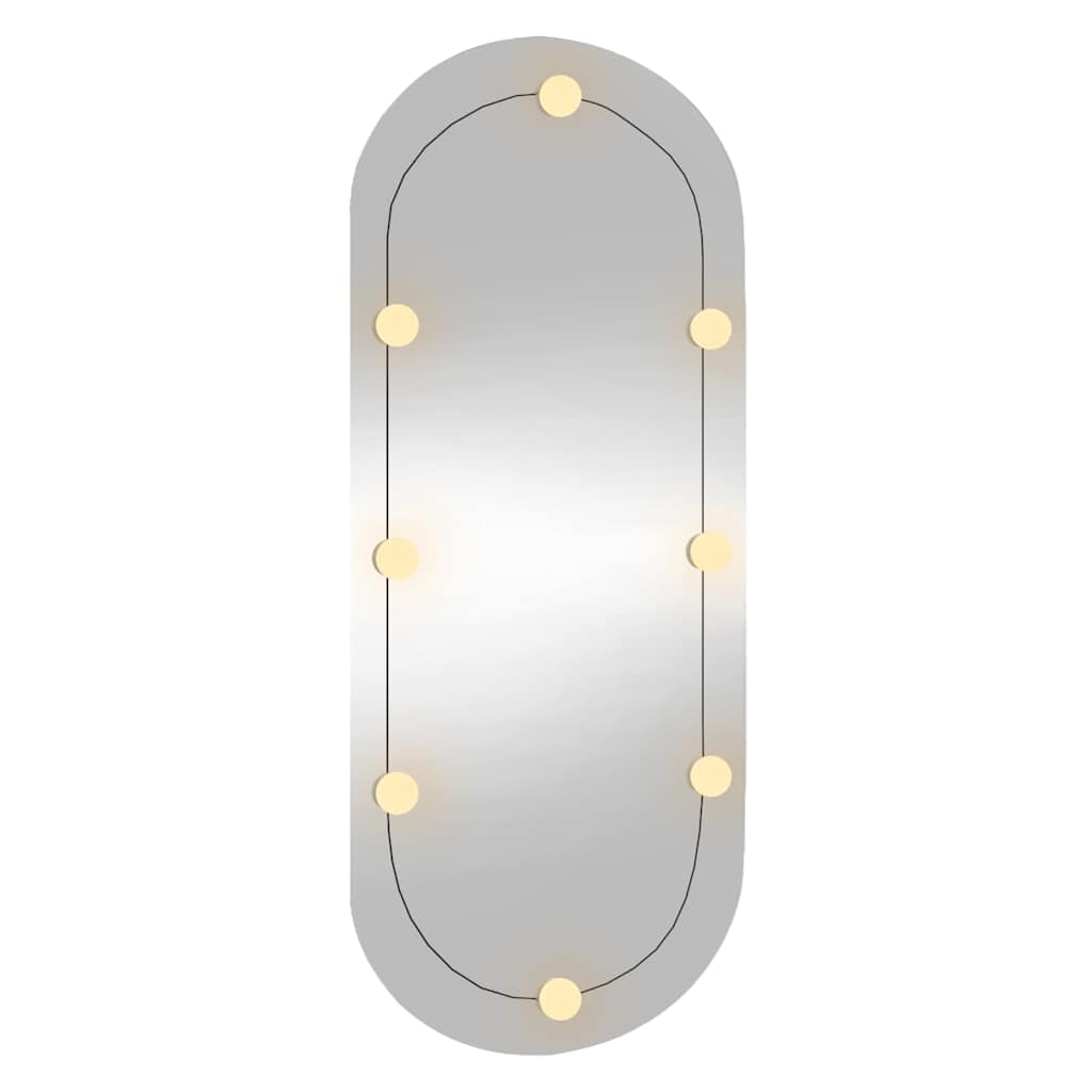 Sienas spogulis ar LED gaismām, 40x90cm, stikls