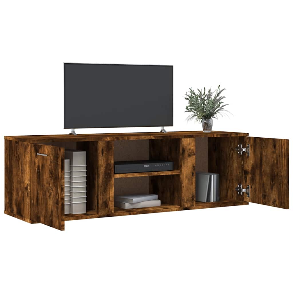 TV cabinet, smoky oak, 120x34x37cm, engineered wood