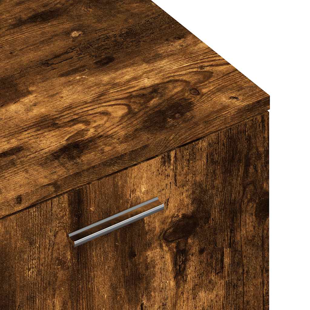 TV cabinet, smoky oak, 120x34x37cm, engineered wood