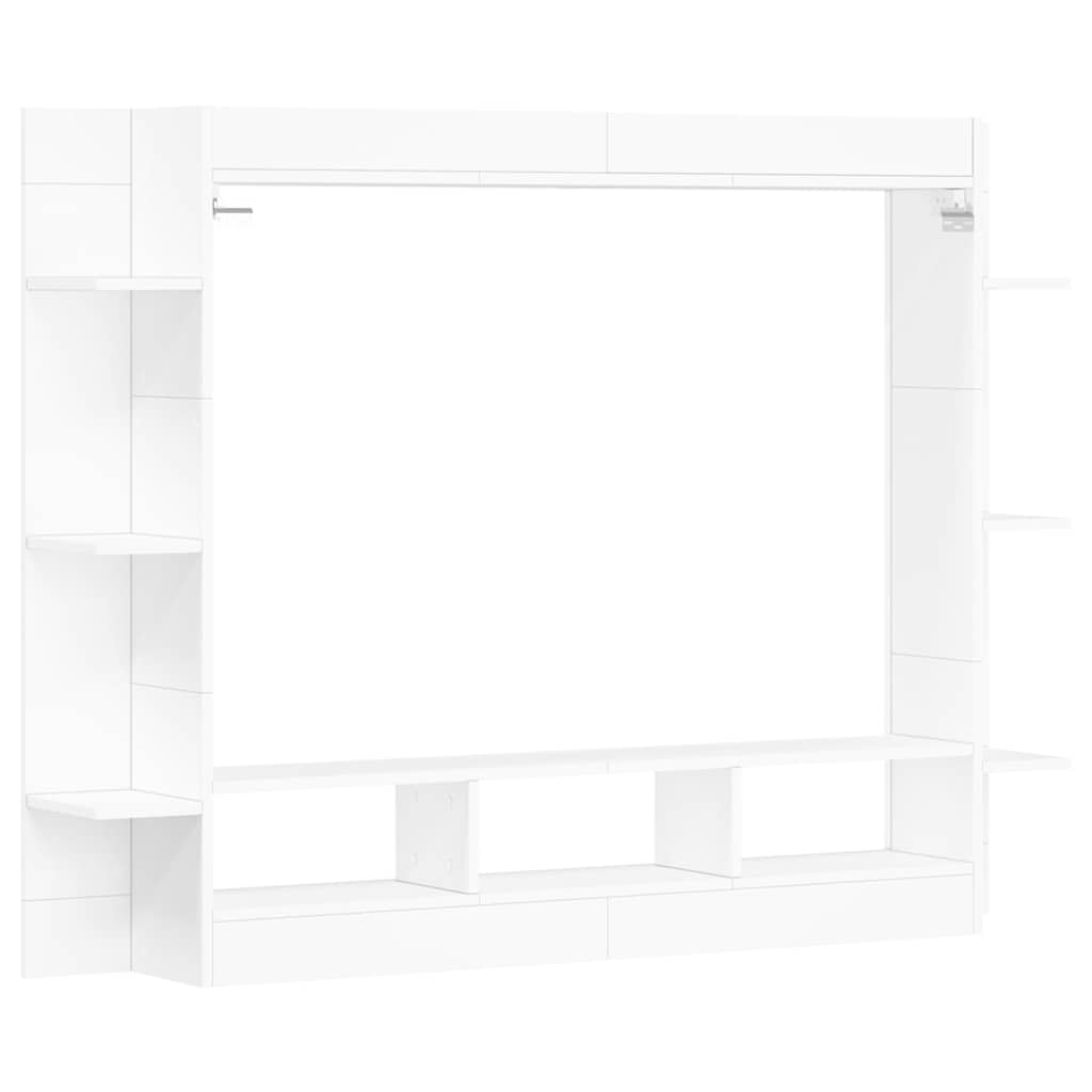 TV cabinet, white, 152x22x113cm, engineered wood