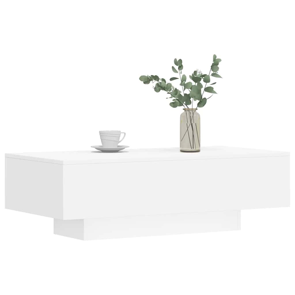 Kafijas galdiņš, balts, 100x49,5x31cm, apstrādāta koksne