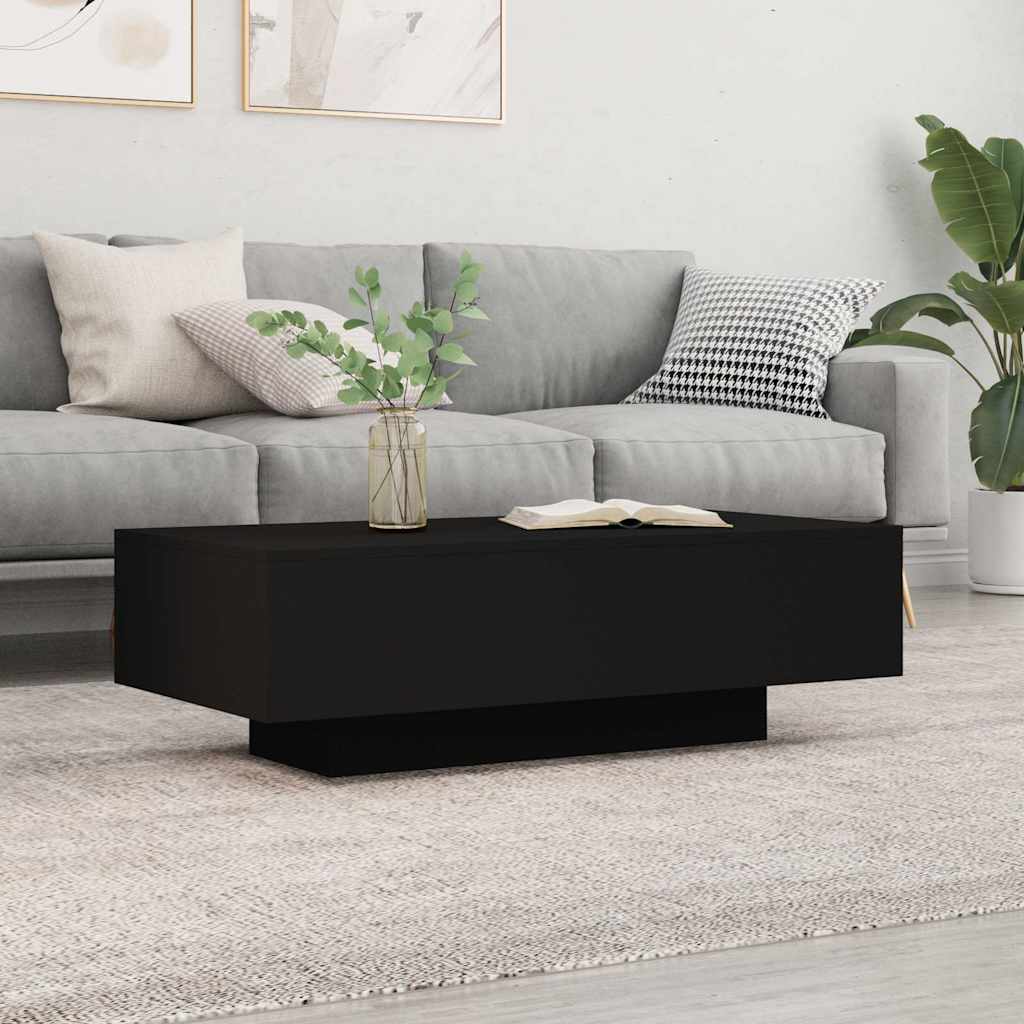 Kafijas galdiņš, melns, 100x49,5x31cm, apstrādāta koksne