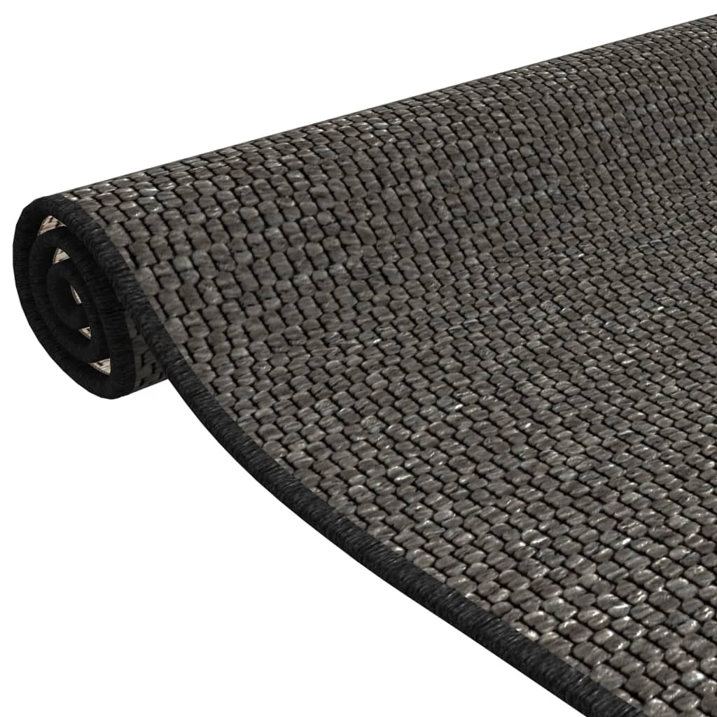 Rug-runner, anthracite, 80x150cm, sisal imitation