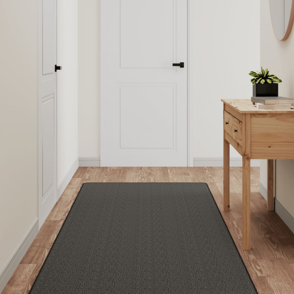 Rug-runner, anthracite, 80x150cm, sisal imitation