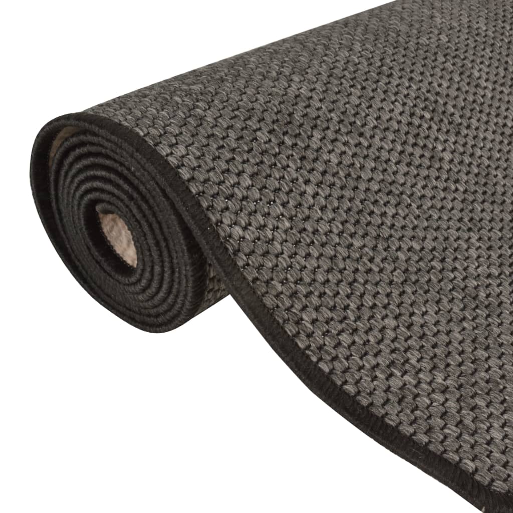 Anthracite runner rug, 80x300cm, sisal imitation