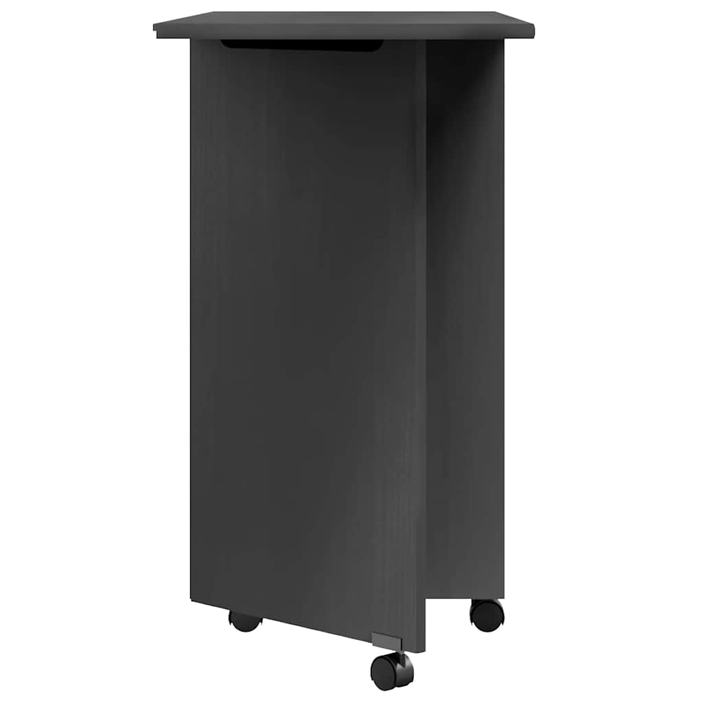 Cabinet with castors and table MOSS, grey, solid pine