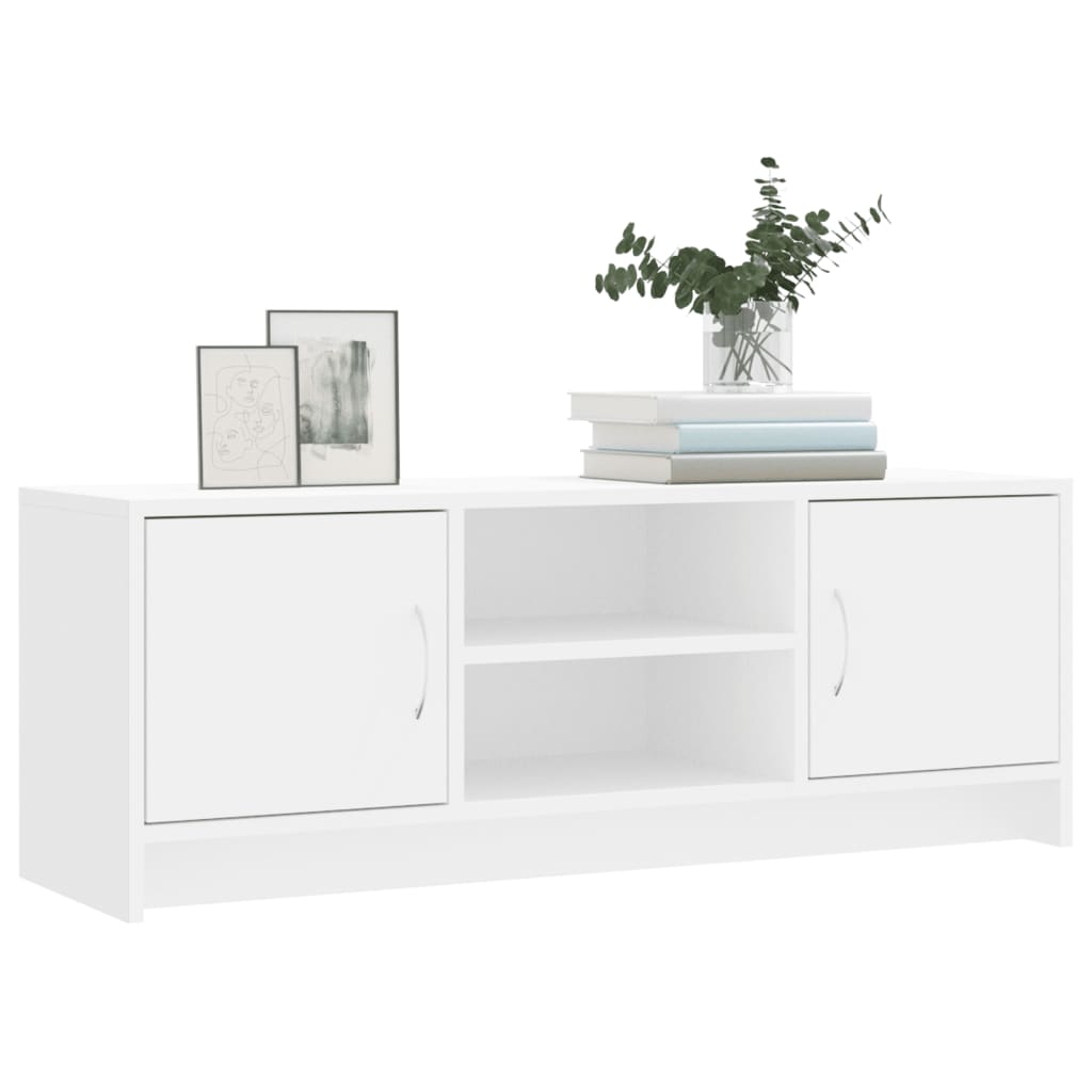 TV cabinet, white, 102x30x37.5cm, engineered wood