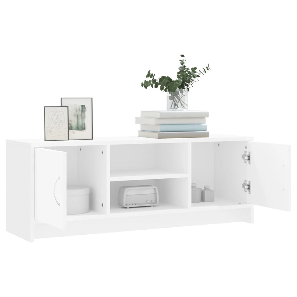 TV cabinet, white, 102x30x37.5cm, engineered wood