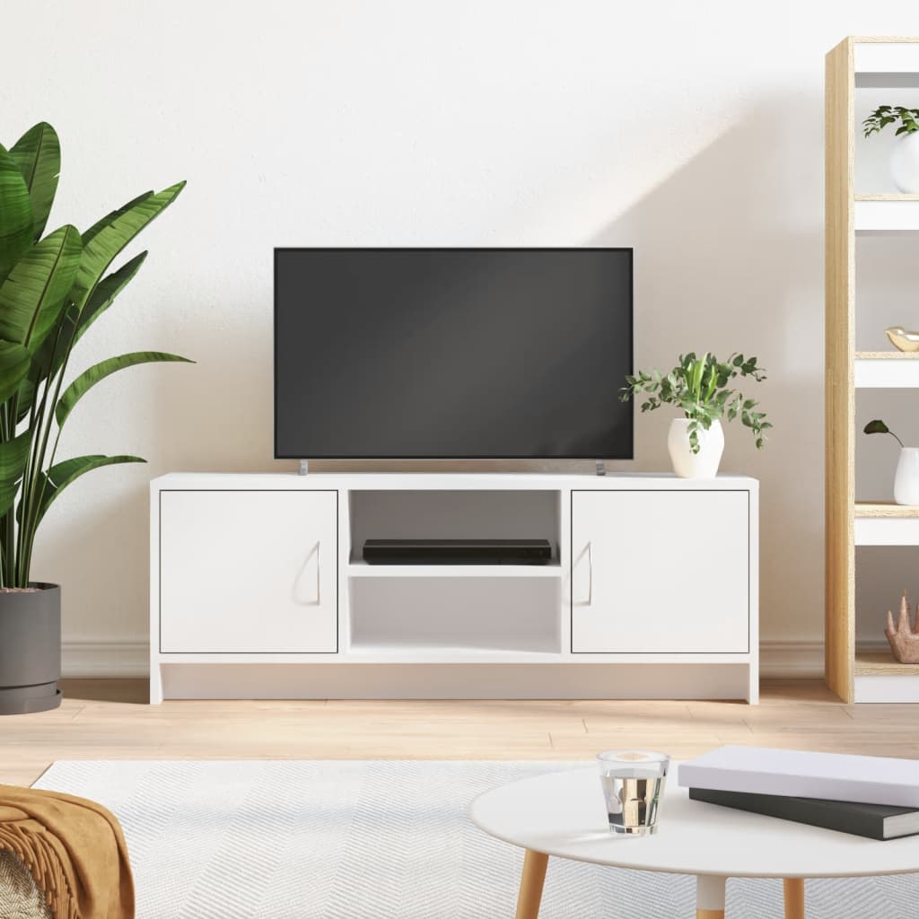 TV cabinet, white, 102x30x37.5cm, engineered wood