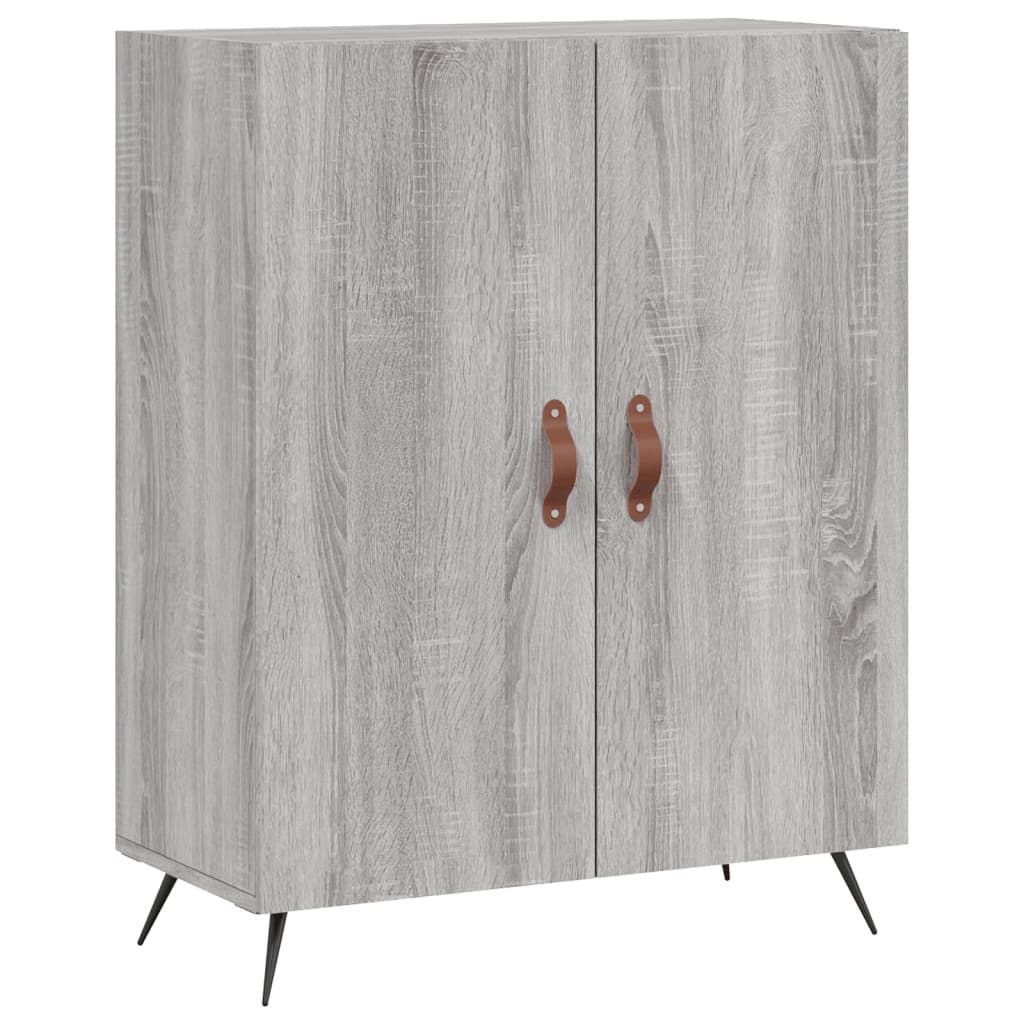 Chest of drawers, grey oak, 69.5x34x180cm, engineered wood