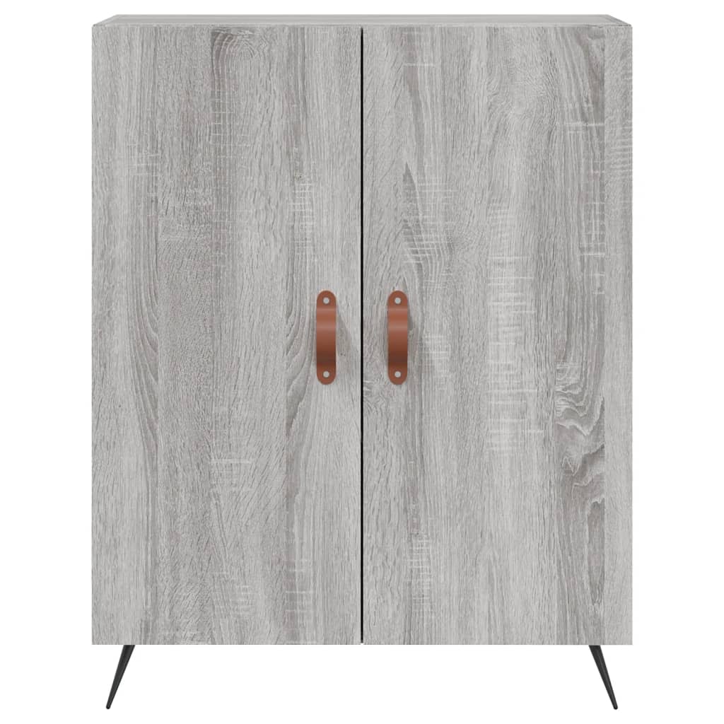 Chest of drawers, grey oak, 69.5x34x180cm, engineered wood
