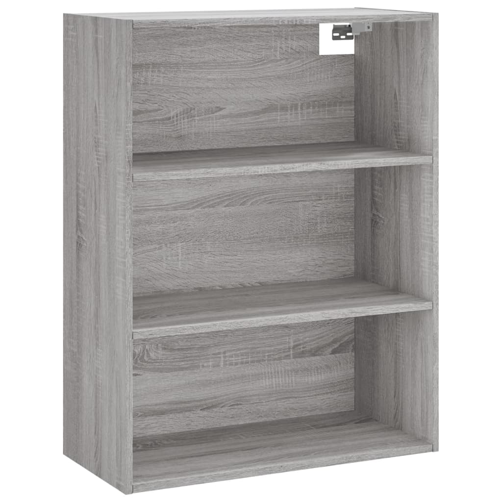 Chest of drawers, grey oak, 69.5x34x180cm, engineered wood