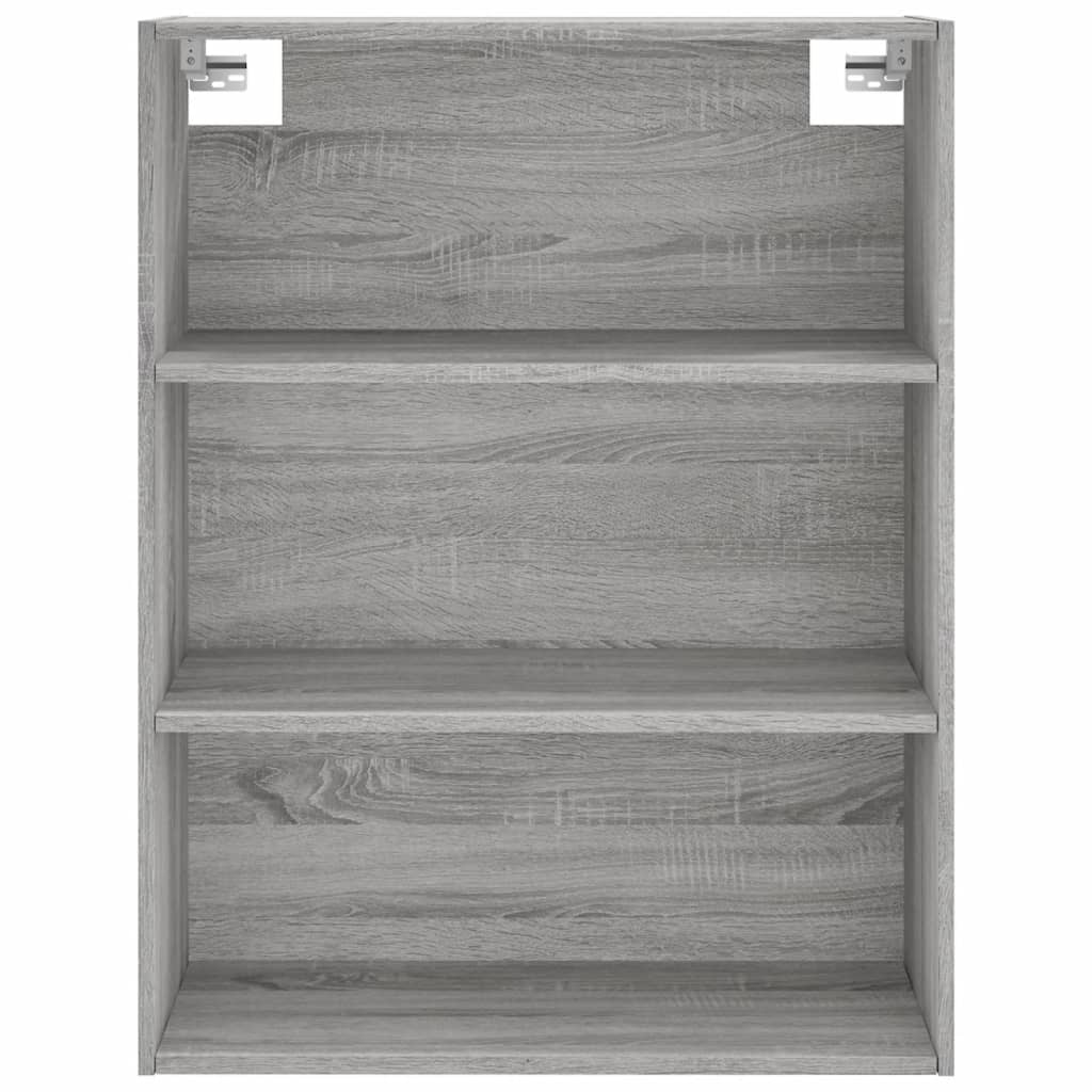Chest of drawers, grey oak, 69.5x34x180cm, engineered wood