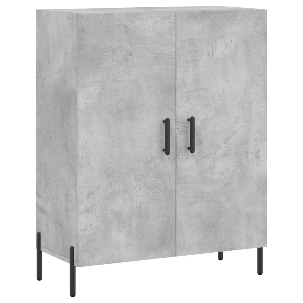 Kumode, betona pelēka, 69,5x34x180cm, apstrādāta koksne