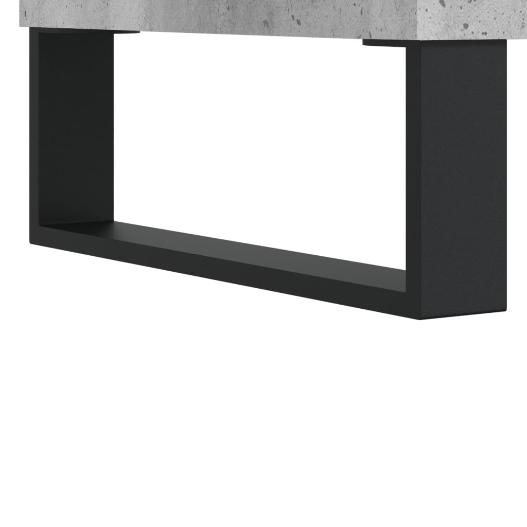 Kumode, betona pelēka krāsa, 69,5x34x180cm, apstrādāta koksne