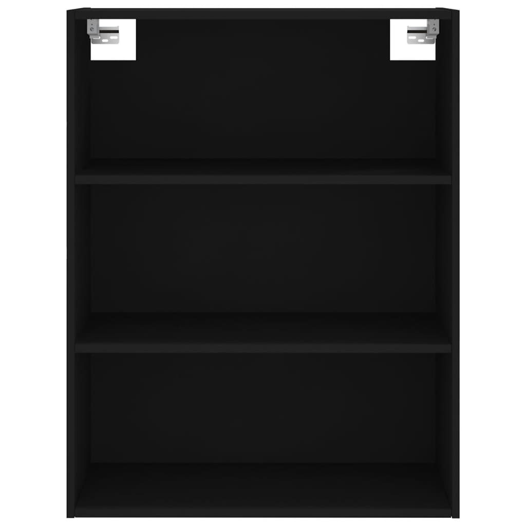 Chest of drawers, black, 69.5x34x180cm, engineered wood