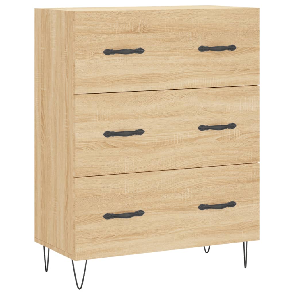Kumode, sonomas ozolkoka krāsā, 69,5x34x180cm, apstrādāta koksne