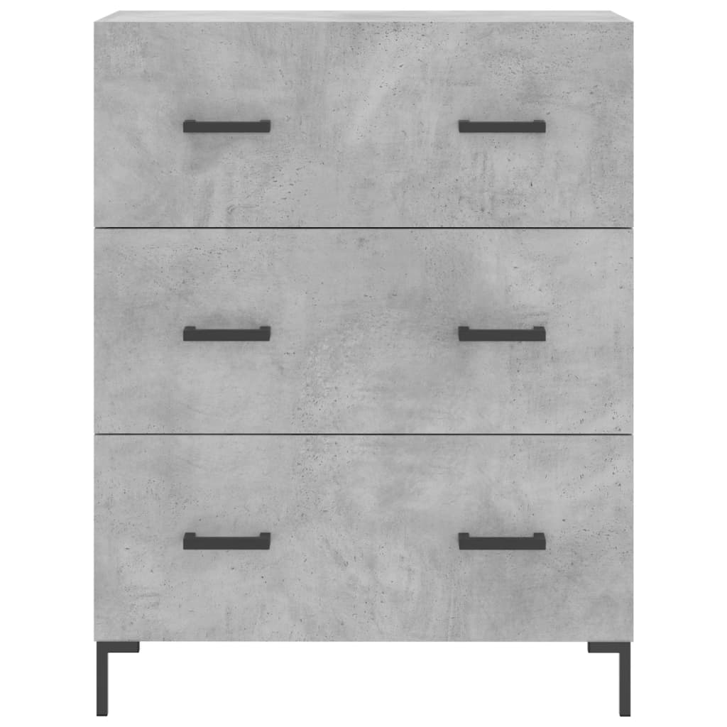 Kumode, betona pelēka krāsa, 69,5x34x180cm, apstrādāta koksne