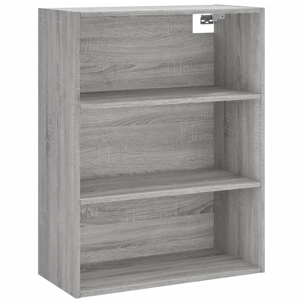 Kumode, pelēka ozola krāsā, 69,5x34x180cm, apstrādāta koksne