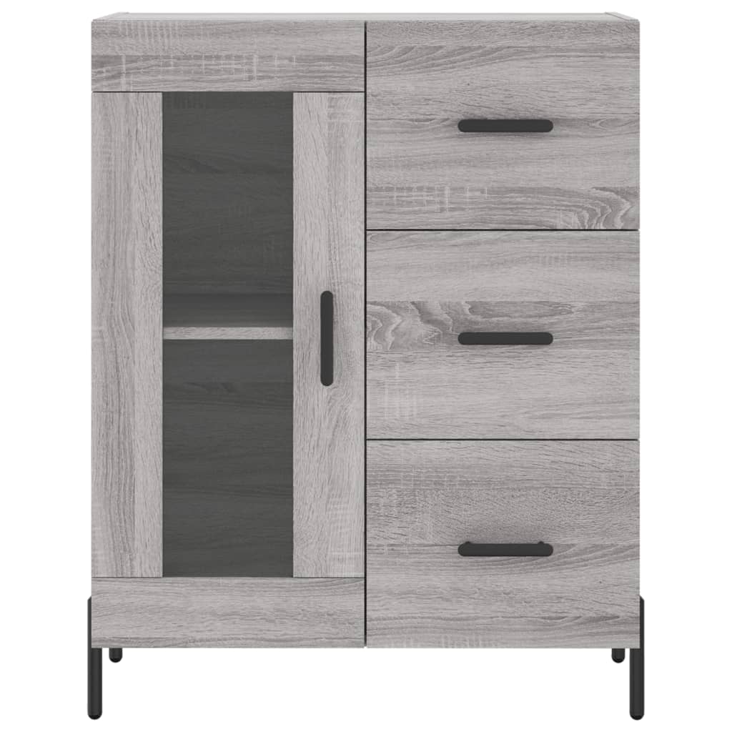 Kumode, pelēka ozolkoka krāsa, 69,5x34x180cm, apstrādāta koksne