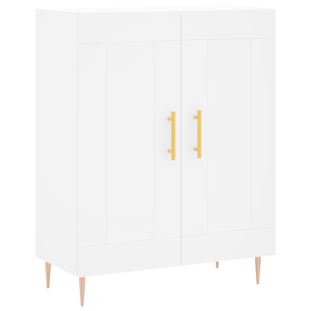 Chest of drawers, white, 69.5x34x180cm, engineered wood