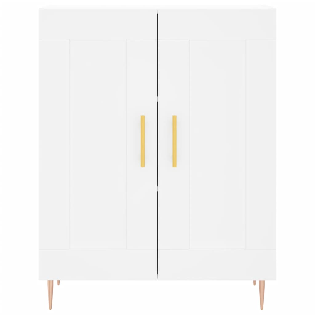 Chest of drawers, white, 69.5x34x180cm, engineered wood