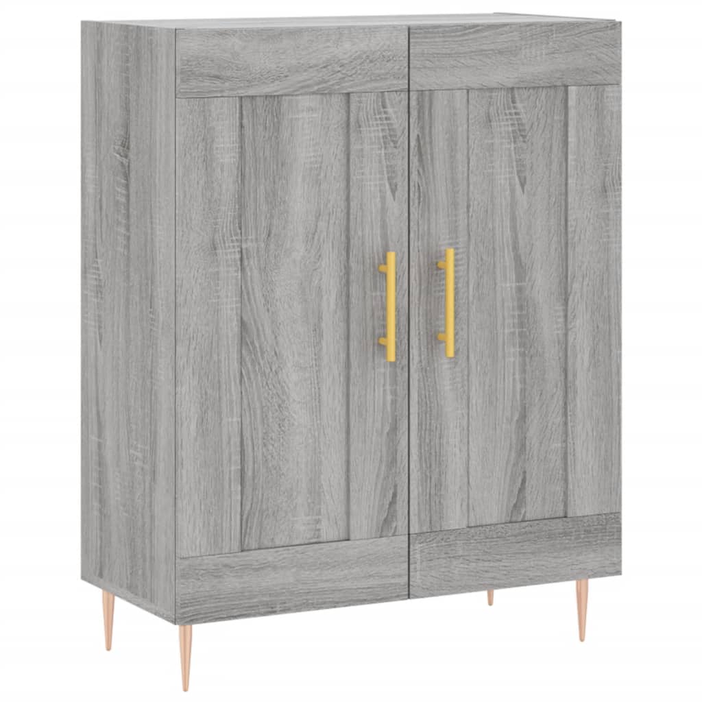Kumode, pelēka ozola krāsā, 69,5x34x180cm, apstrādāta koksne