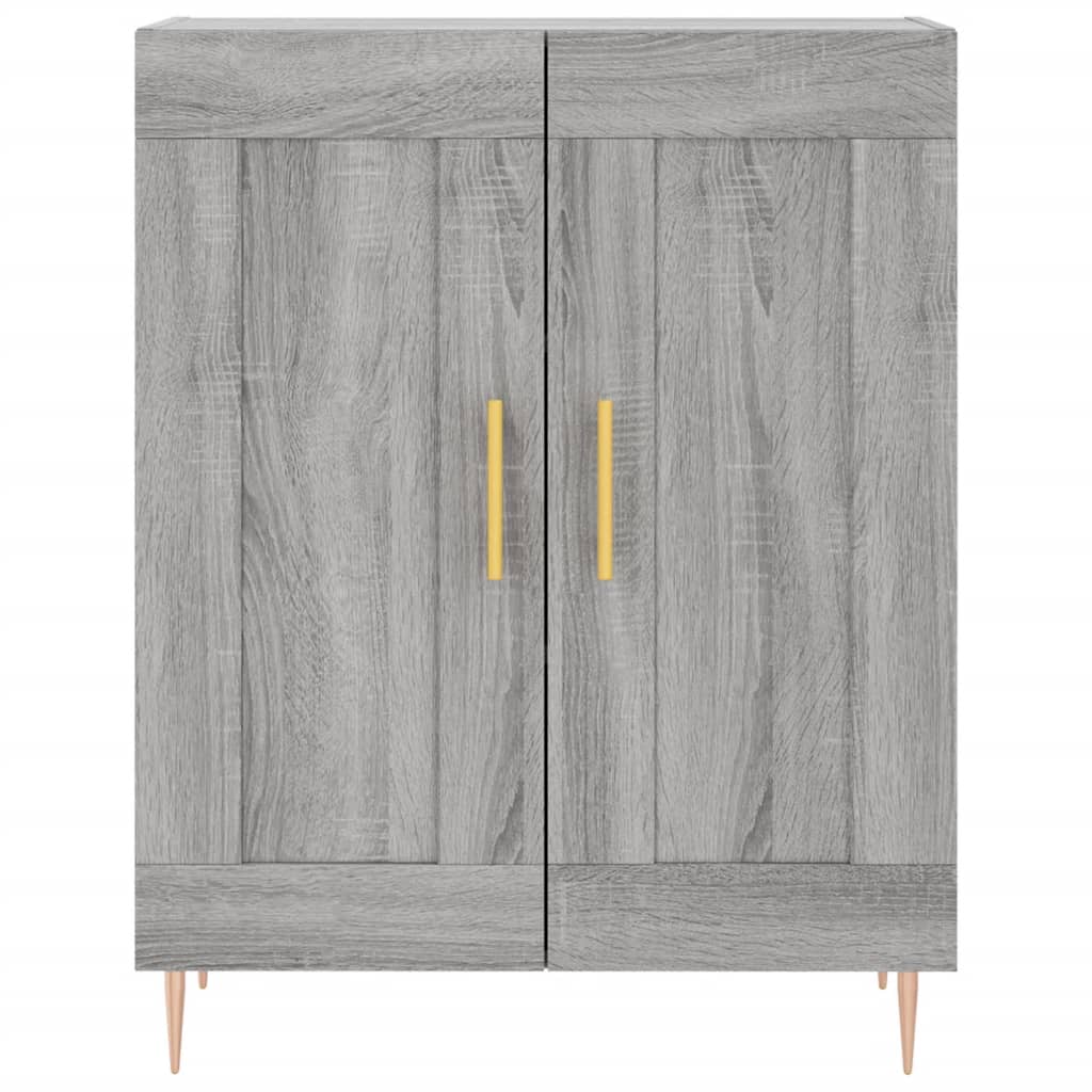 Kumode, pelēka ozola krāsā, 69,5x34x180cm, apstrādāta koksne