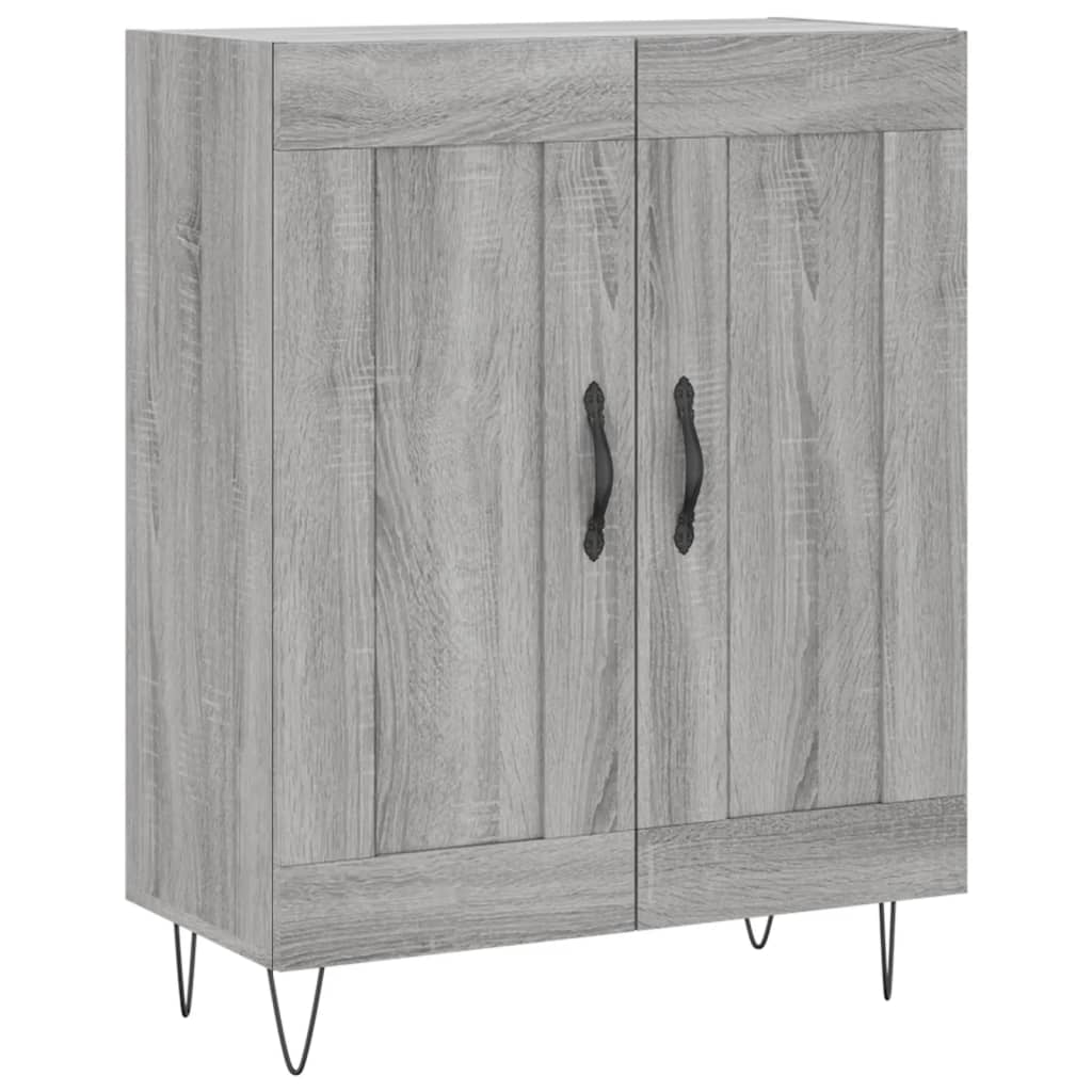 Kumode, pelēka ozola krāsā, 69,5x34x180cm, apstrādāta koksne