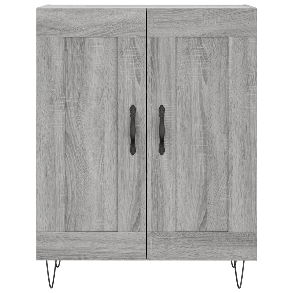 Kumode, pelēka ozola krāsā, 69,5x34x180cm, apstrādāta koksne