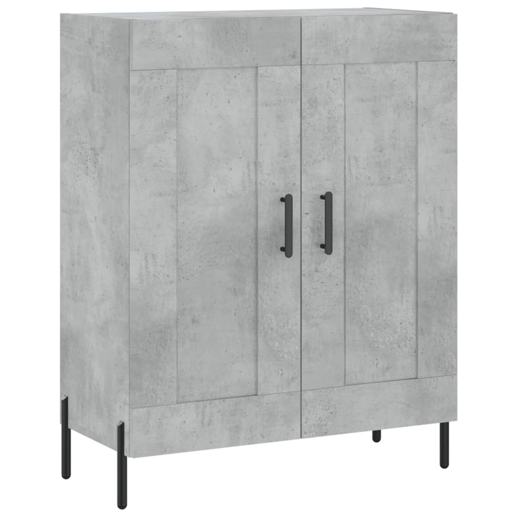 Kumode, betona pelēka krāsa, 69,5x34x180 cm, apstrādāta koksne