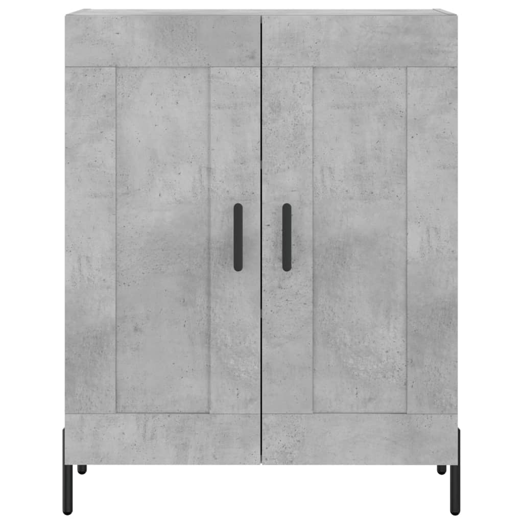 Kumode, betona pelēka krāsa, 69,5x34x180 cm, apstrādāta koksne