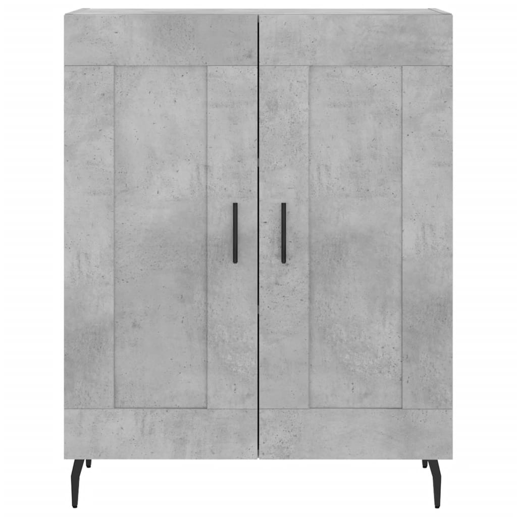 Kumode, betona pelēka, 69,5x34x180cm, apstrādāta koksne