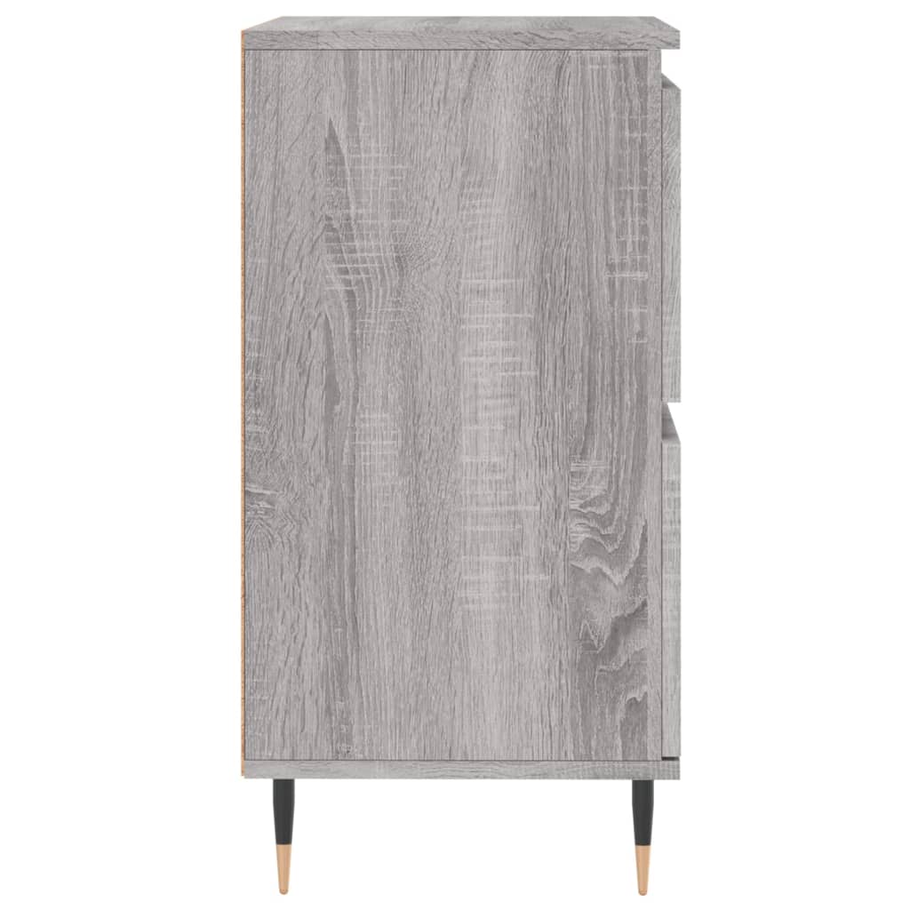 Bedside tables, 2 pcs., grey oak, engineered wood