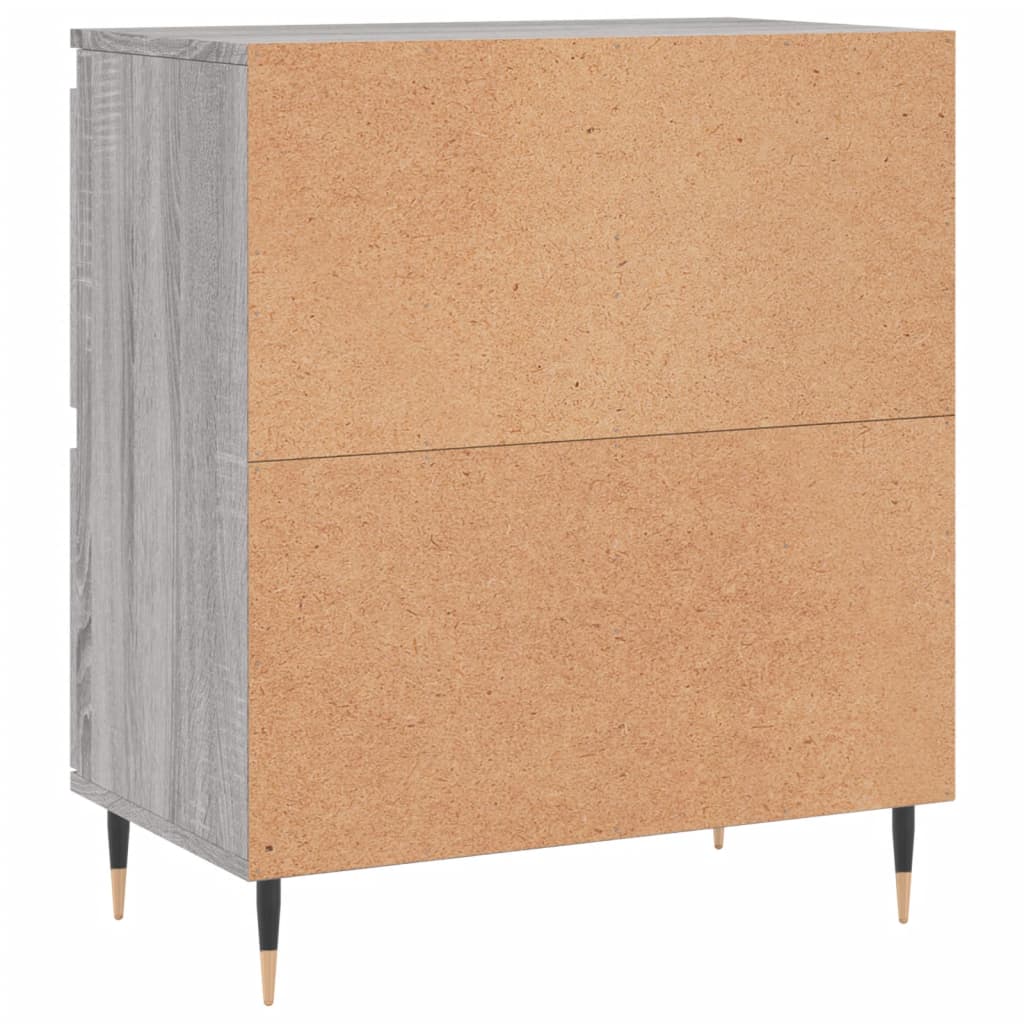 Bedside tables, 2 pcs., grey oak, engineered wood