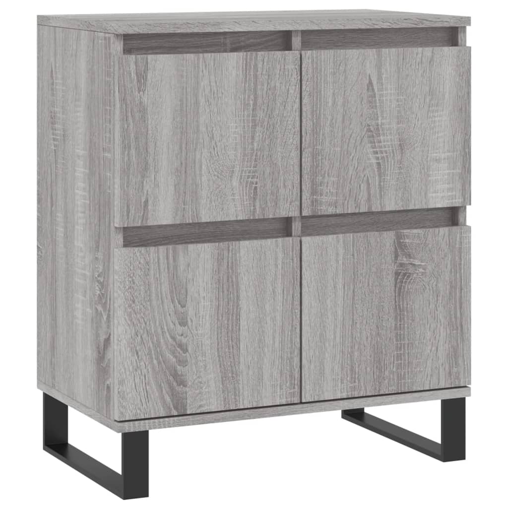 Bedside tables, 2 pcs., grey oak, engineered wood