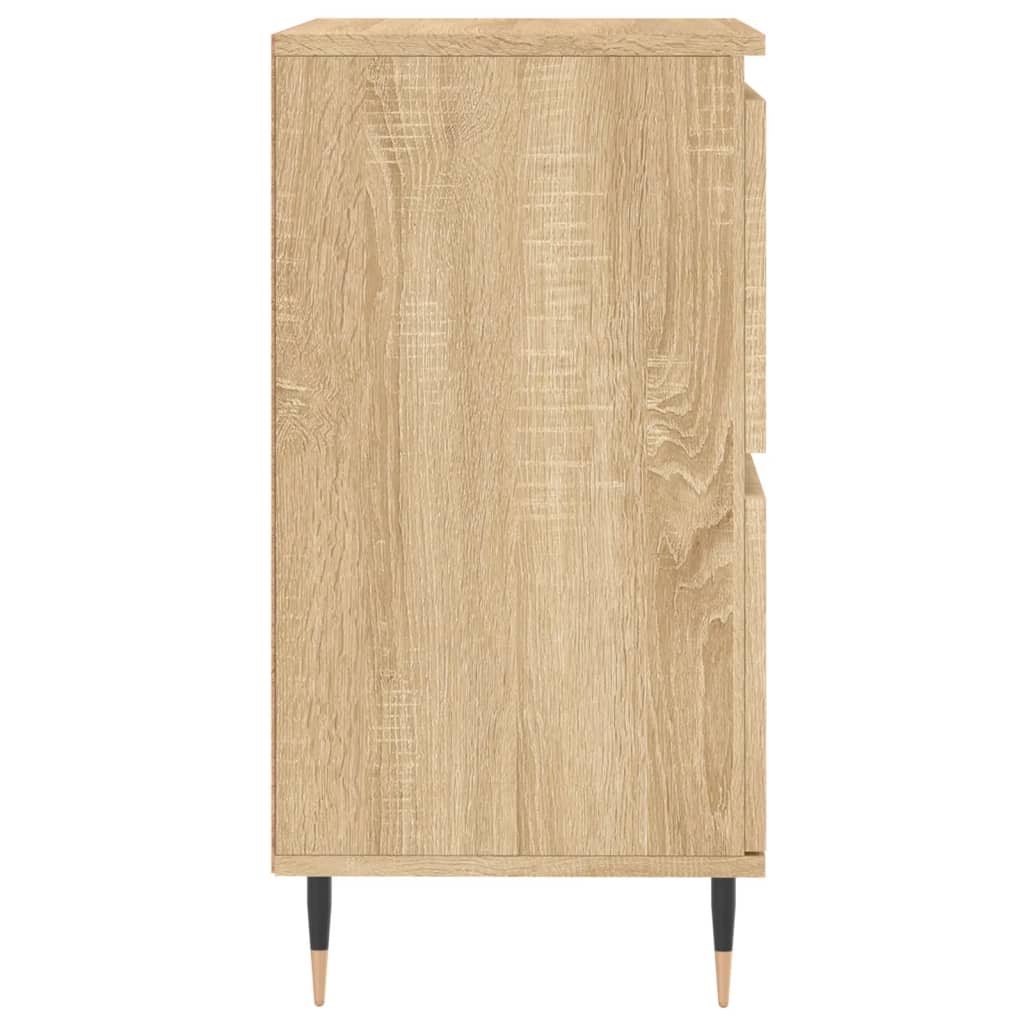 Side cabinets, 3 pcs., smoky oak, engineered wood