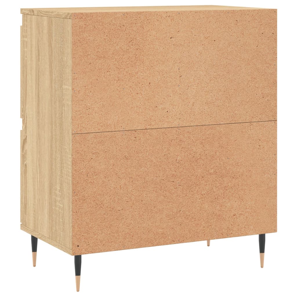 Side cabinets, 3 pcs., smoky oak, engineered wood