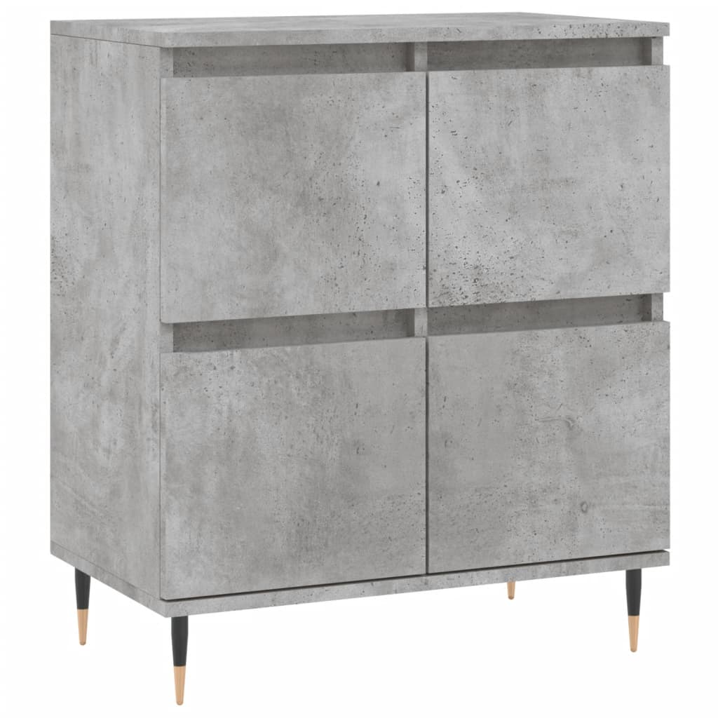 Sideboards, 3 pcs, concrete grey, engineered wood