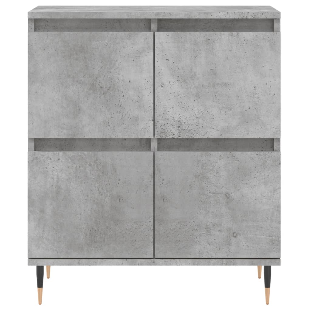 Sideboards, 3 pcs, concrete grey, engineered wood
