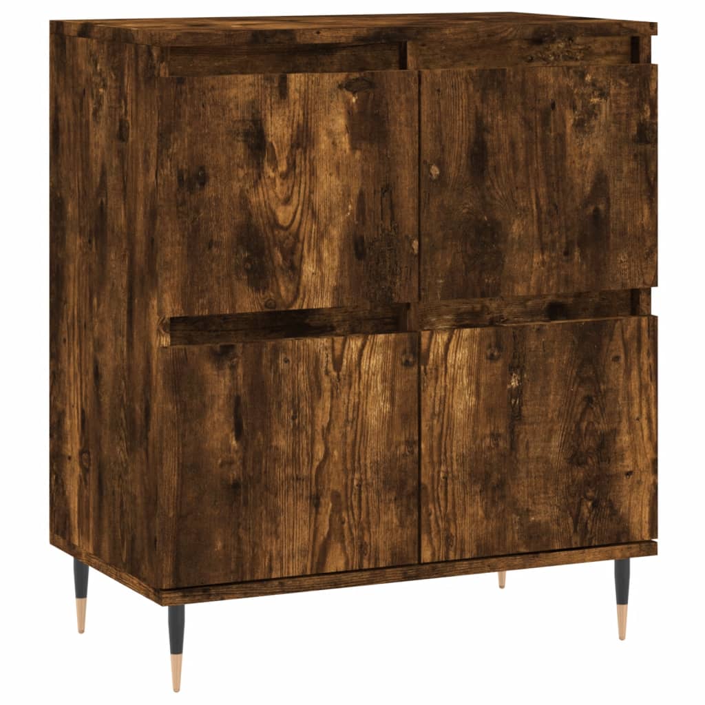 Side cabinets, 3 pcs., smoky oak, engineered wood