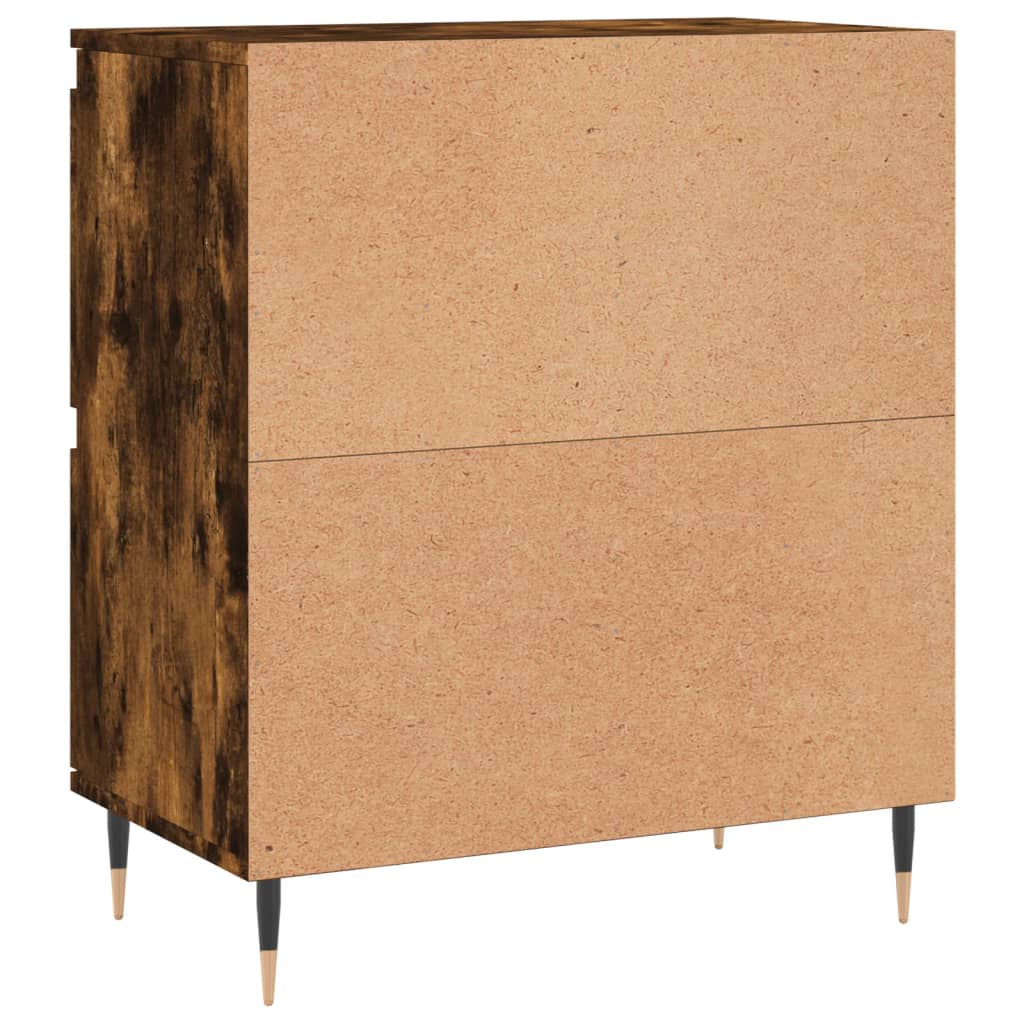 Side cabinets, 3 pcs., smoky oak, engineered wood