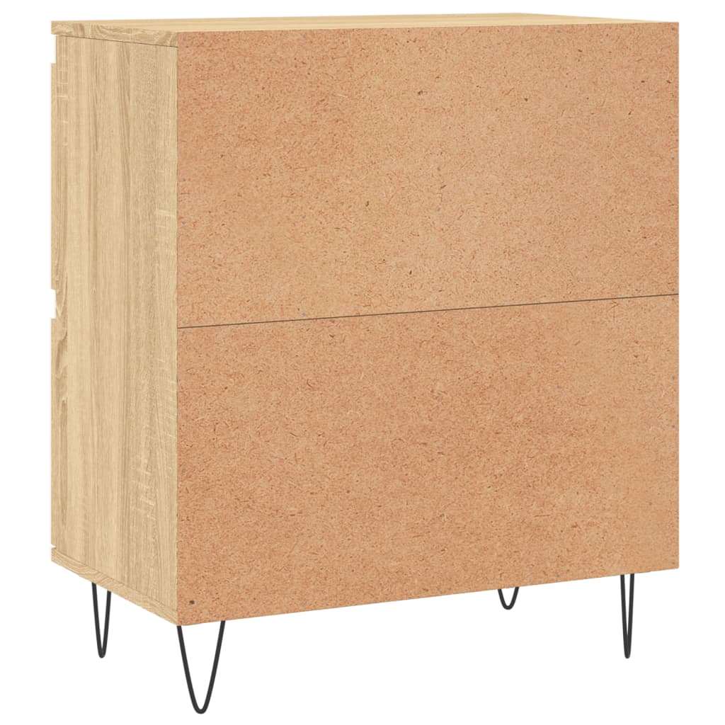 Side cabinets, 3 pcs., smoky oak, engineered wood