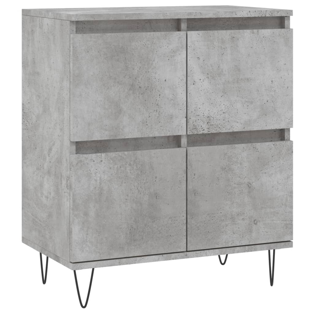 Sideboards, 3 pcs, concrete grey, engineered wood