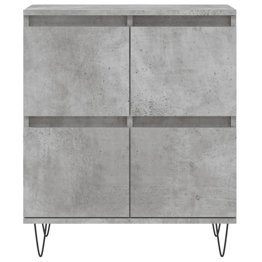 Sideboards, 3 pcs, concrete grey, engineered wood