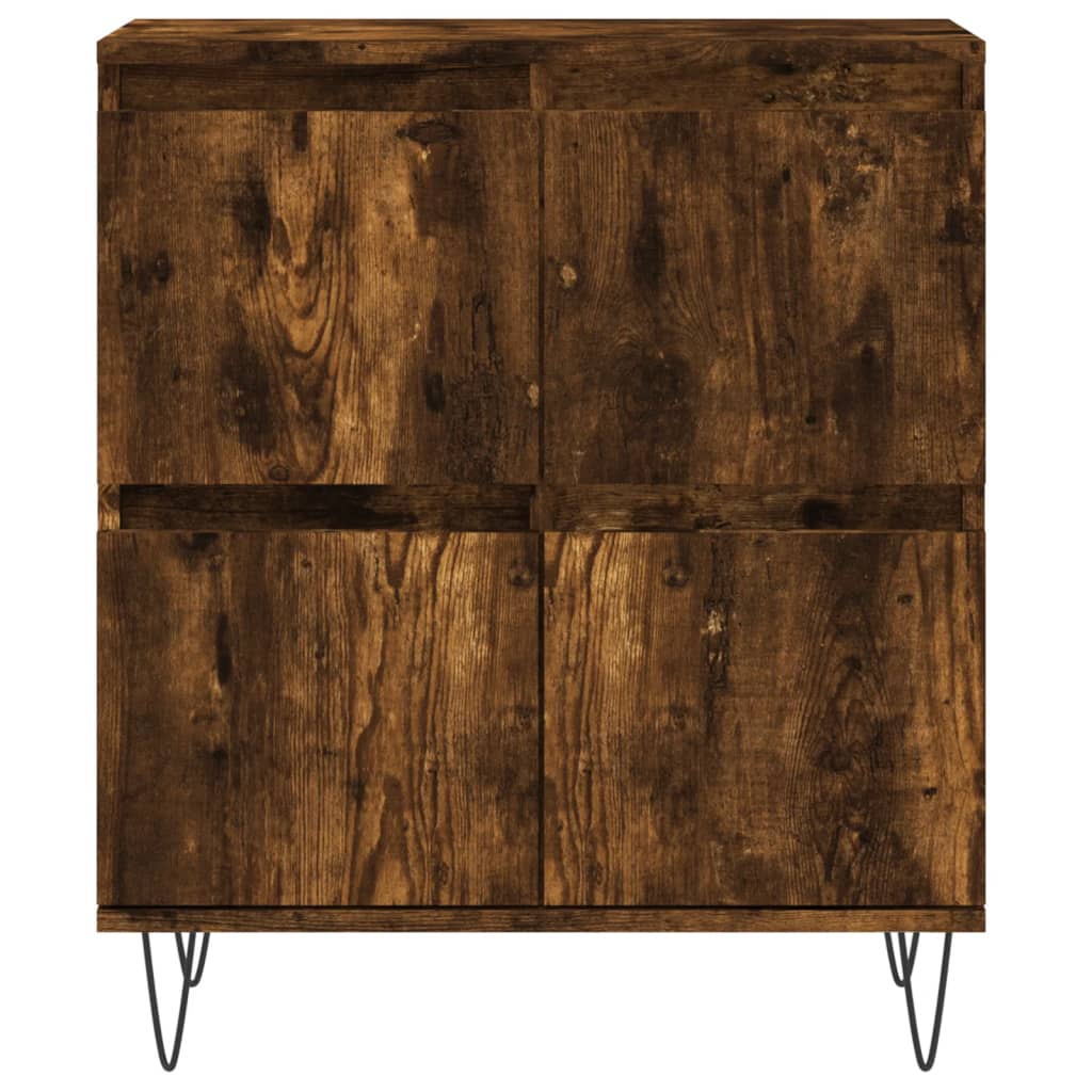 Sideboards, 3 pcs, smoky oak, engineered wood